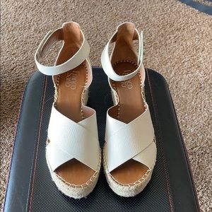 Franco Sarto cream sandals